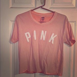 Xs coral pink crop top